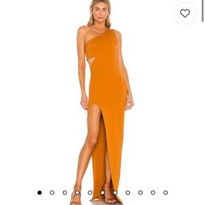 Never been worn: with tags orange cut out gown